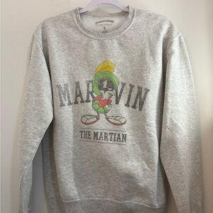 Warner Bros. Light Gray Marvin the Martian Crewneck Sweatshirt